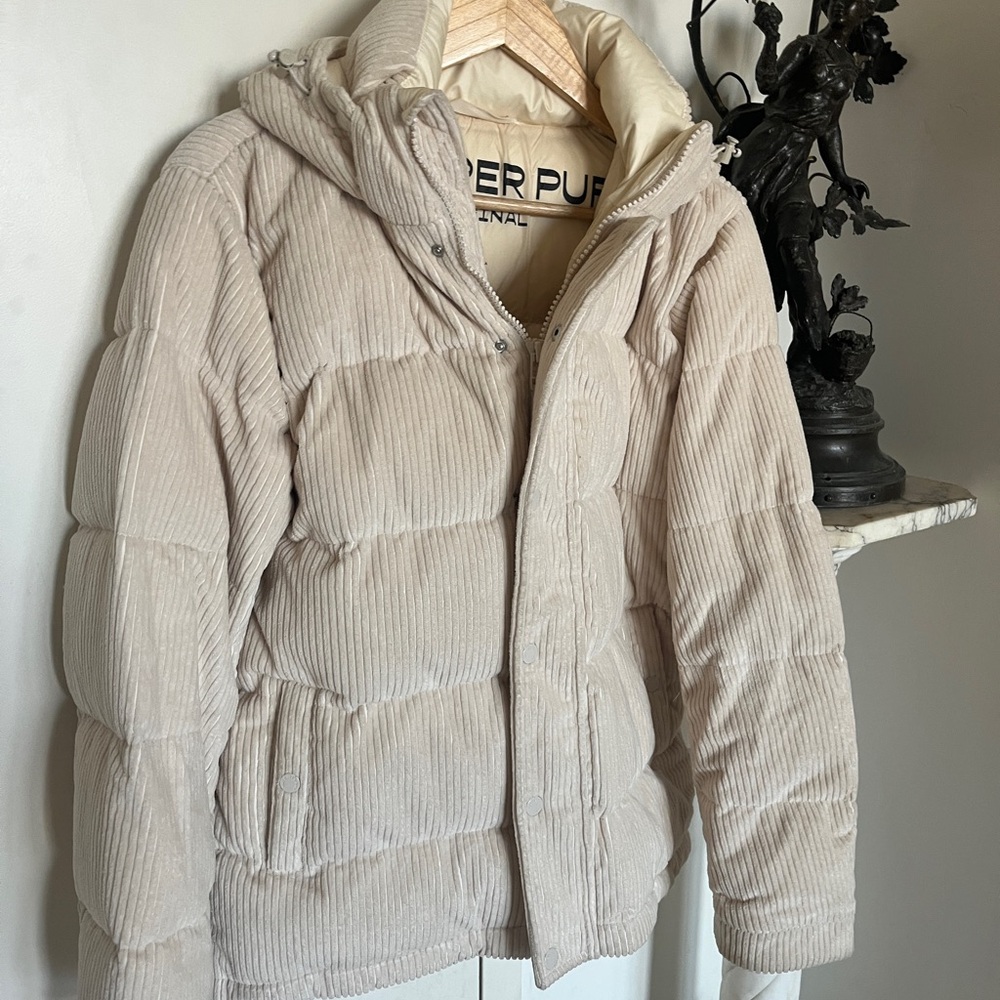 Aritzia corduroy super puff size S